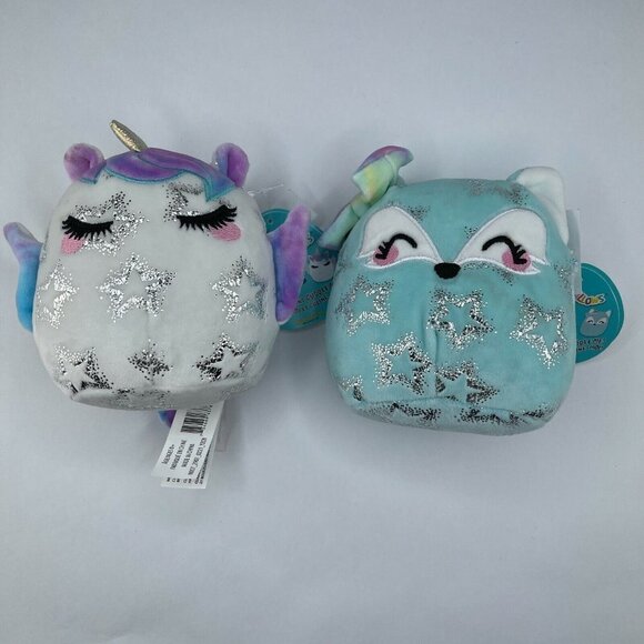 Squishmallows 5" Posey The Fox And Genesis The Pegasus Sparkly Bundle‎ Set - Picture 1 of 6